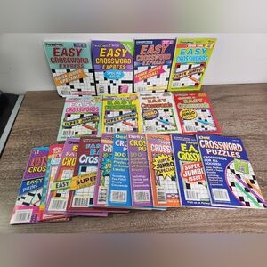 Lot of 18 Dell Penny Press ALL EASY Crossword Puzzle Books Assorted 2019
